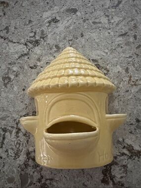 Yellow Ceramic Wall Pocket Planter